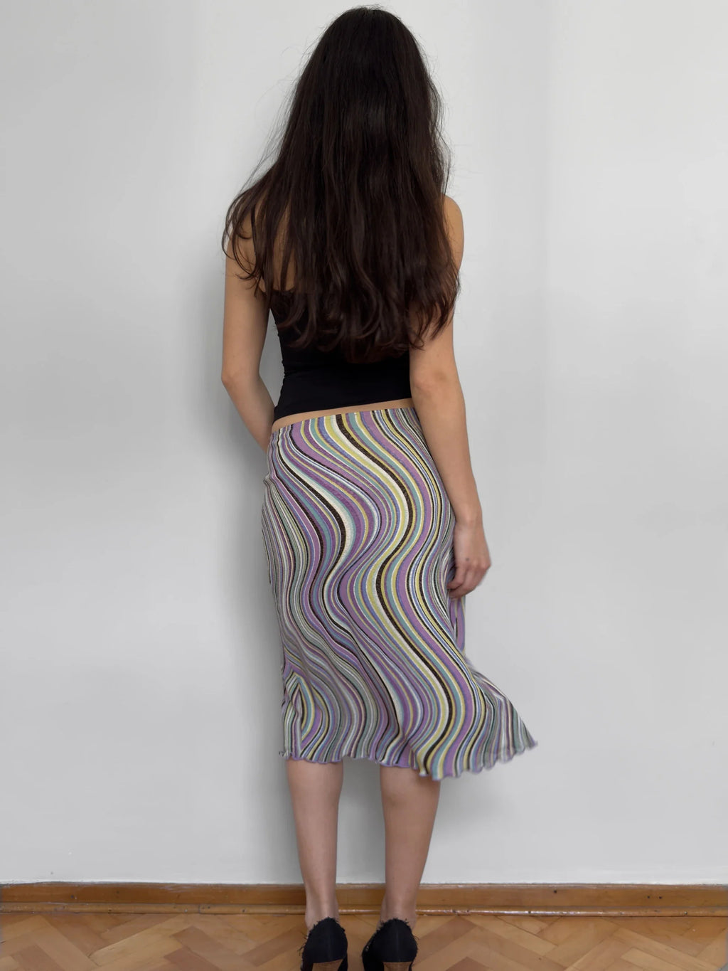 Multi Coloured Midi Skirt