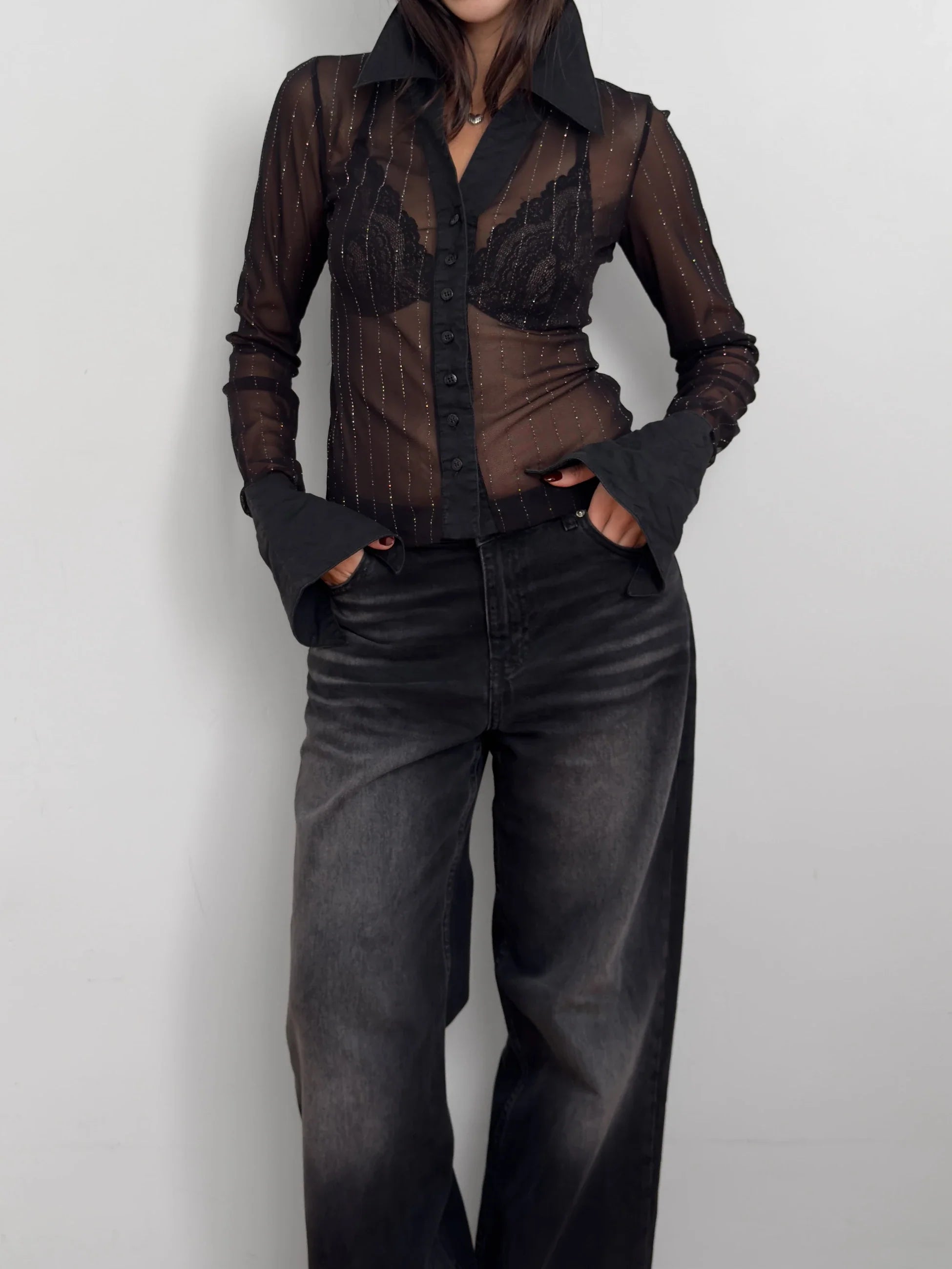 Shimmer Tulle Shirt