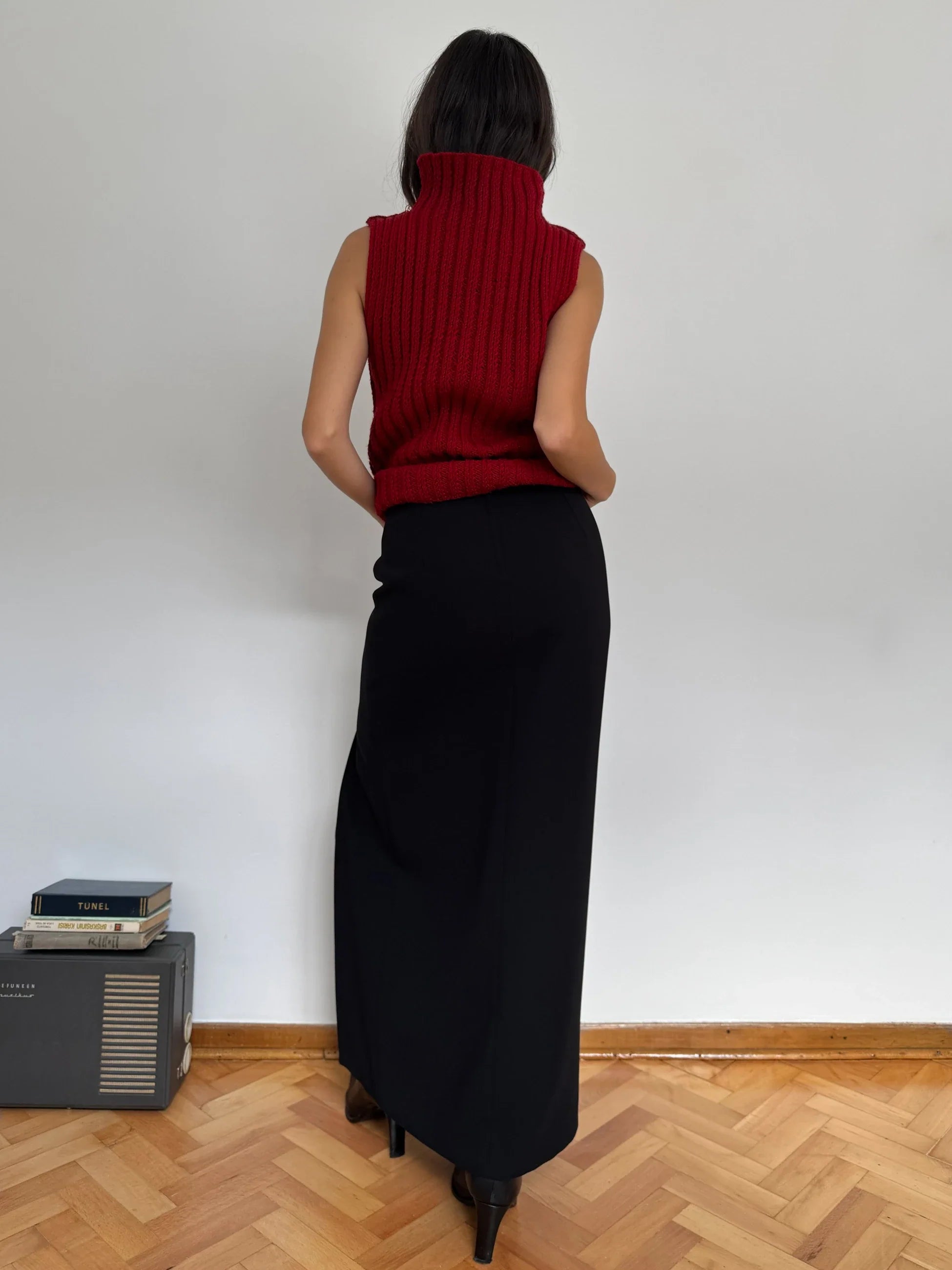 Red Knit Pullover