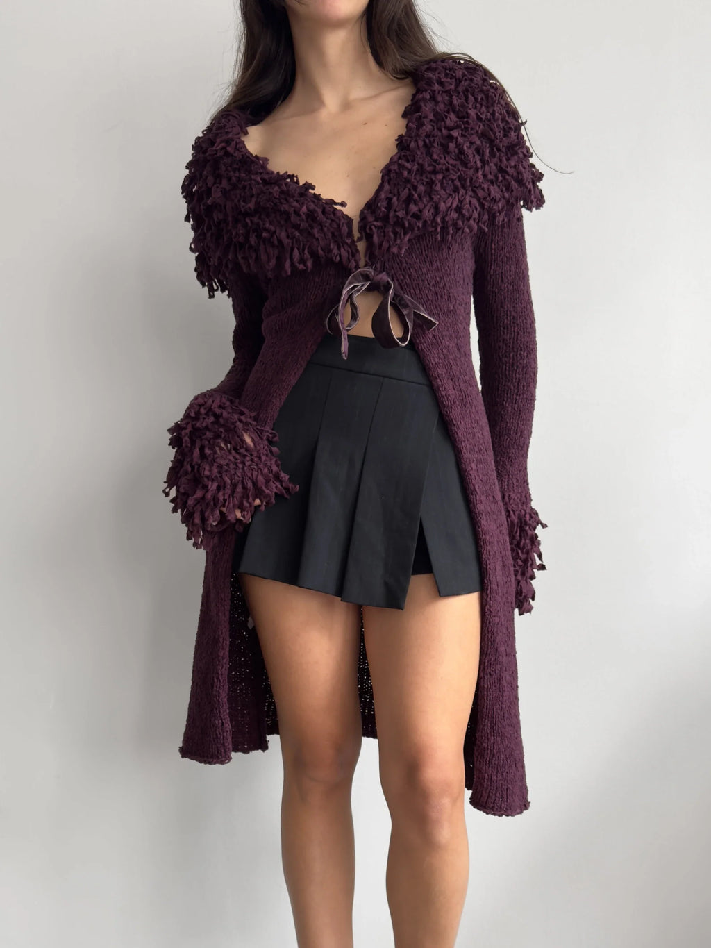 Plum Knit Cardigan