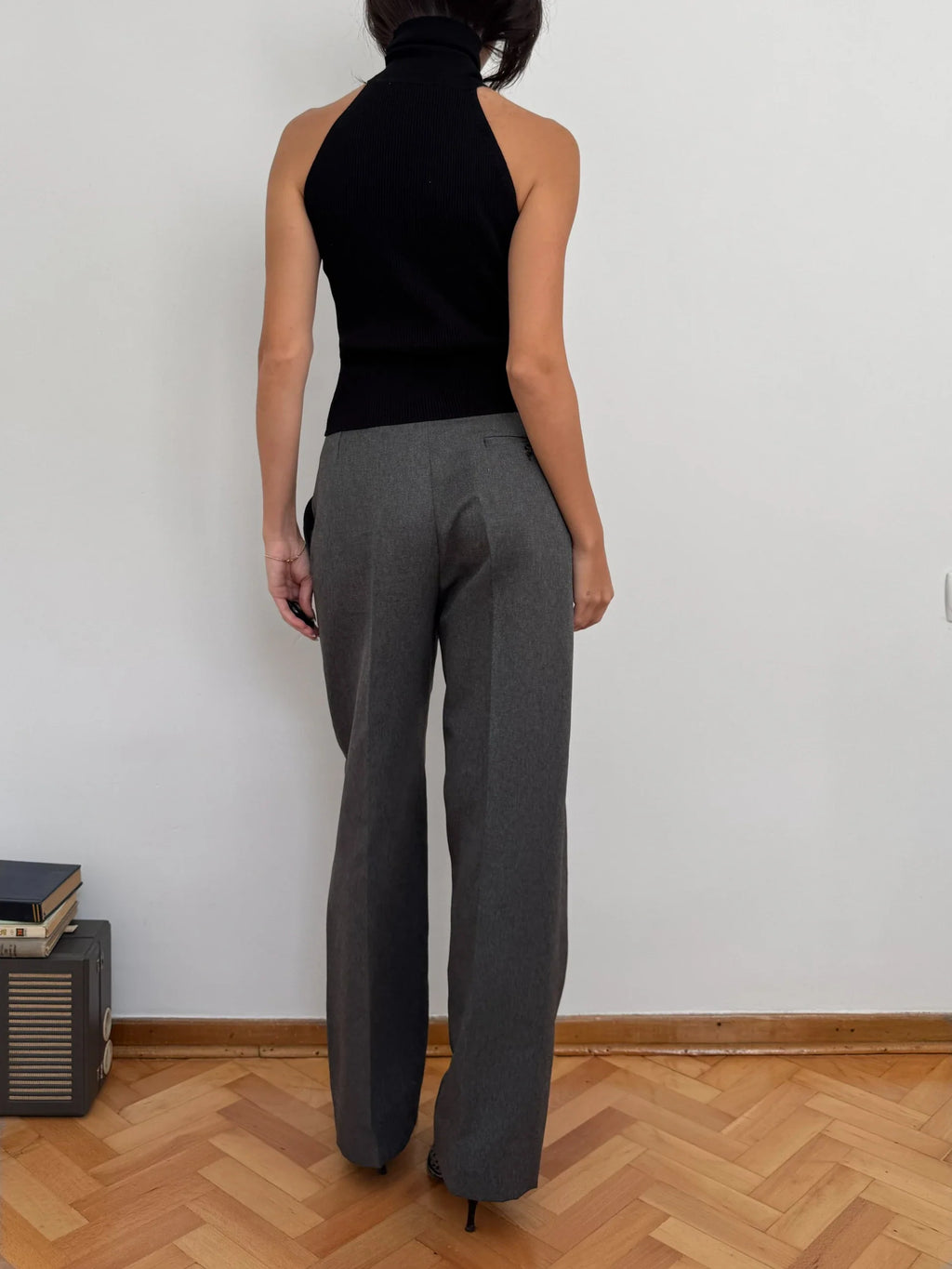 Black Knit Turtleneck Pullover