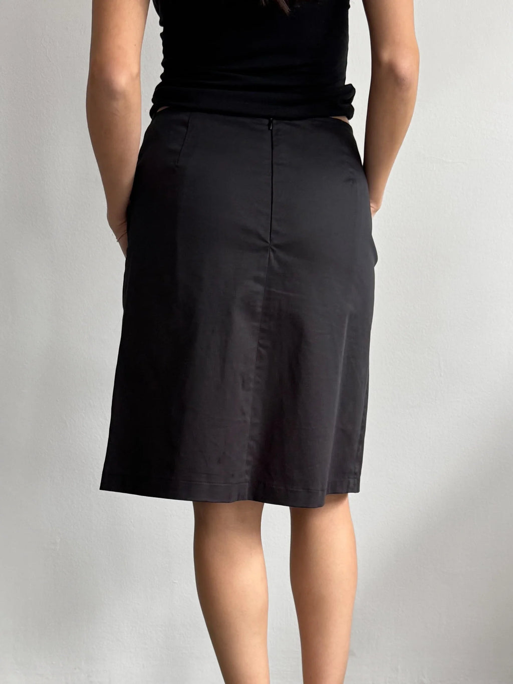 Midi Satin Skirt