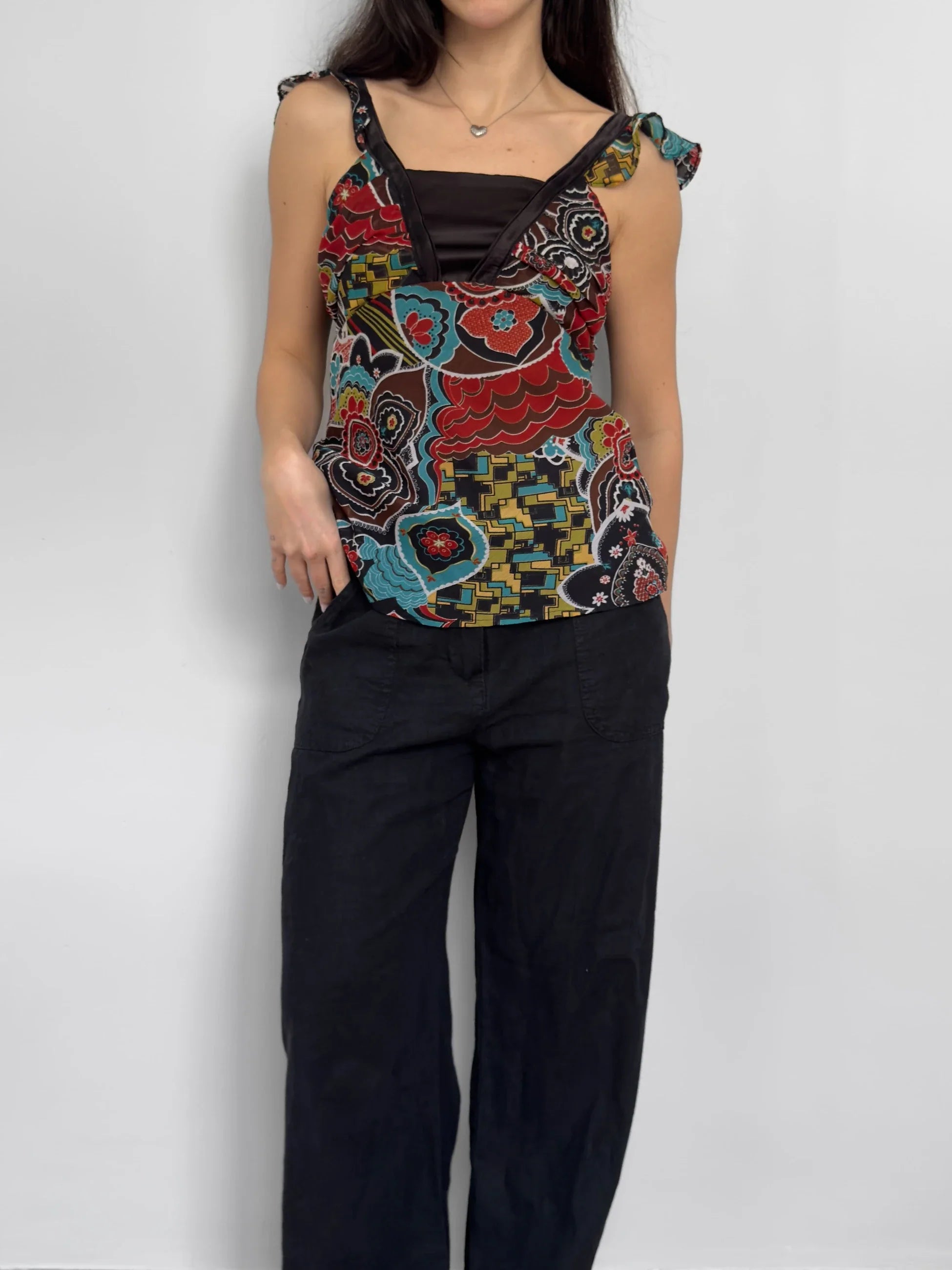 Patterned Chiffon Blouse