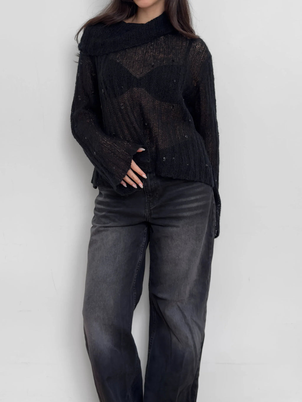 Black Mohair Sweater
