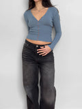 Blue Buttoned Cardigan