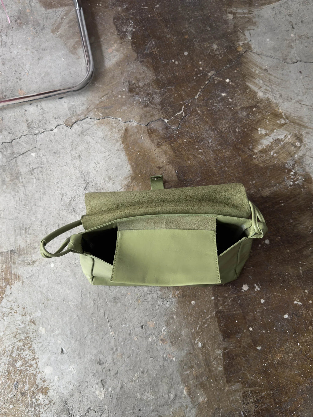 Olive Green Leather Bag