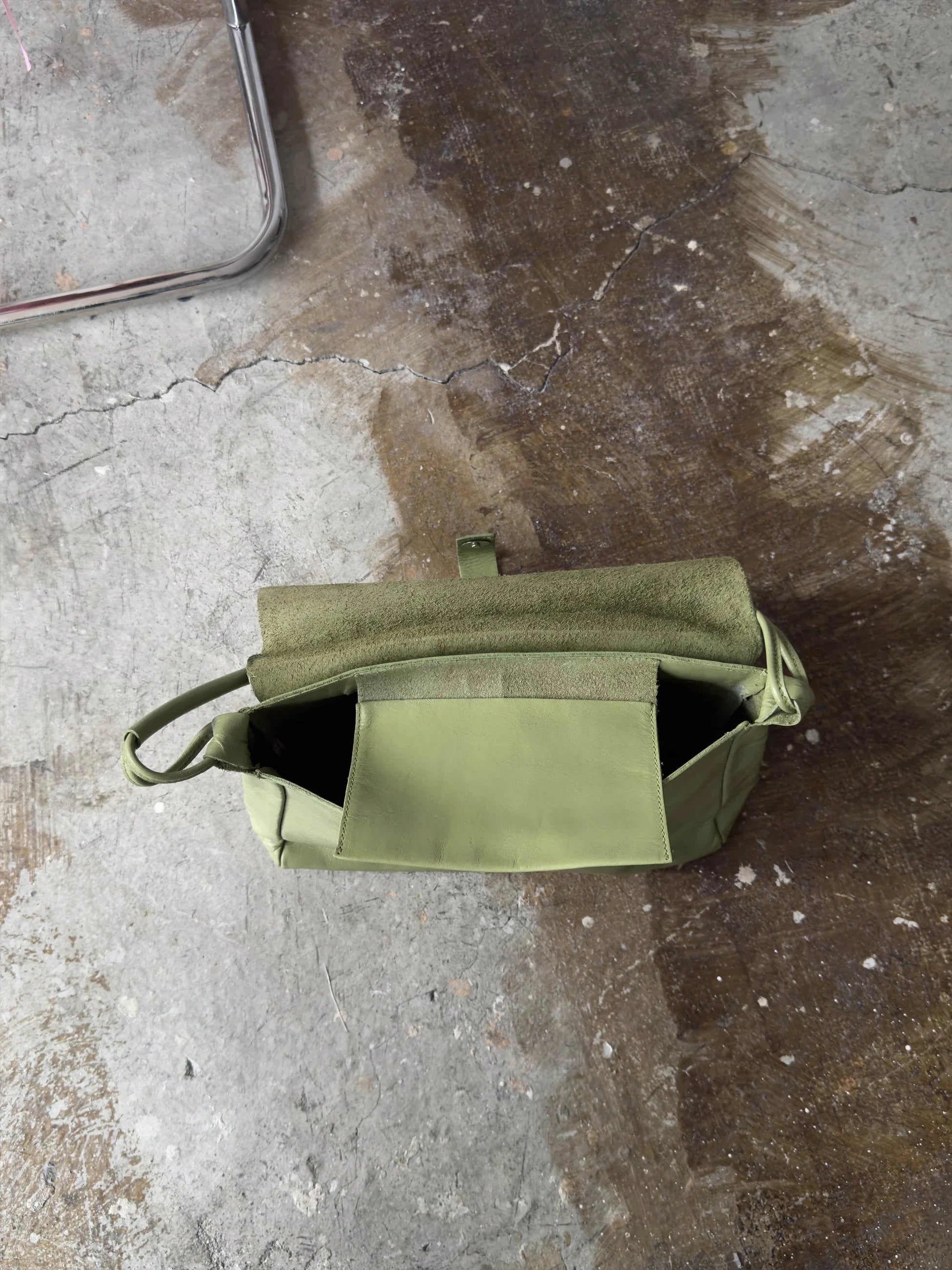 Olive Green Leather Bag