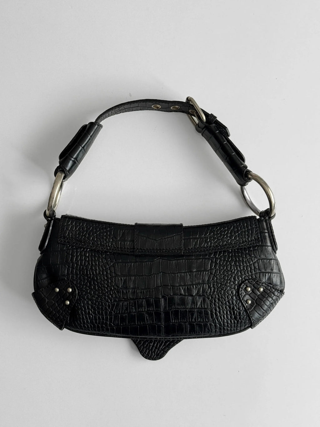 Charm-Detailed Leather Bag