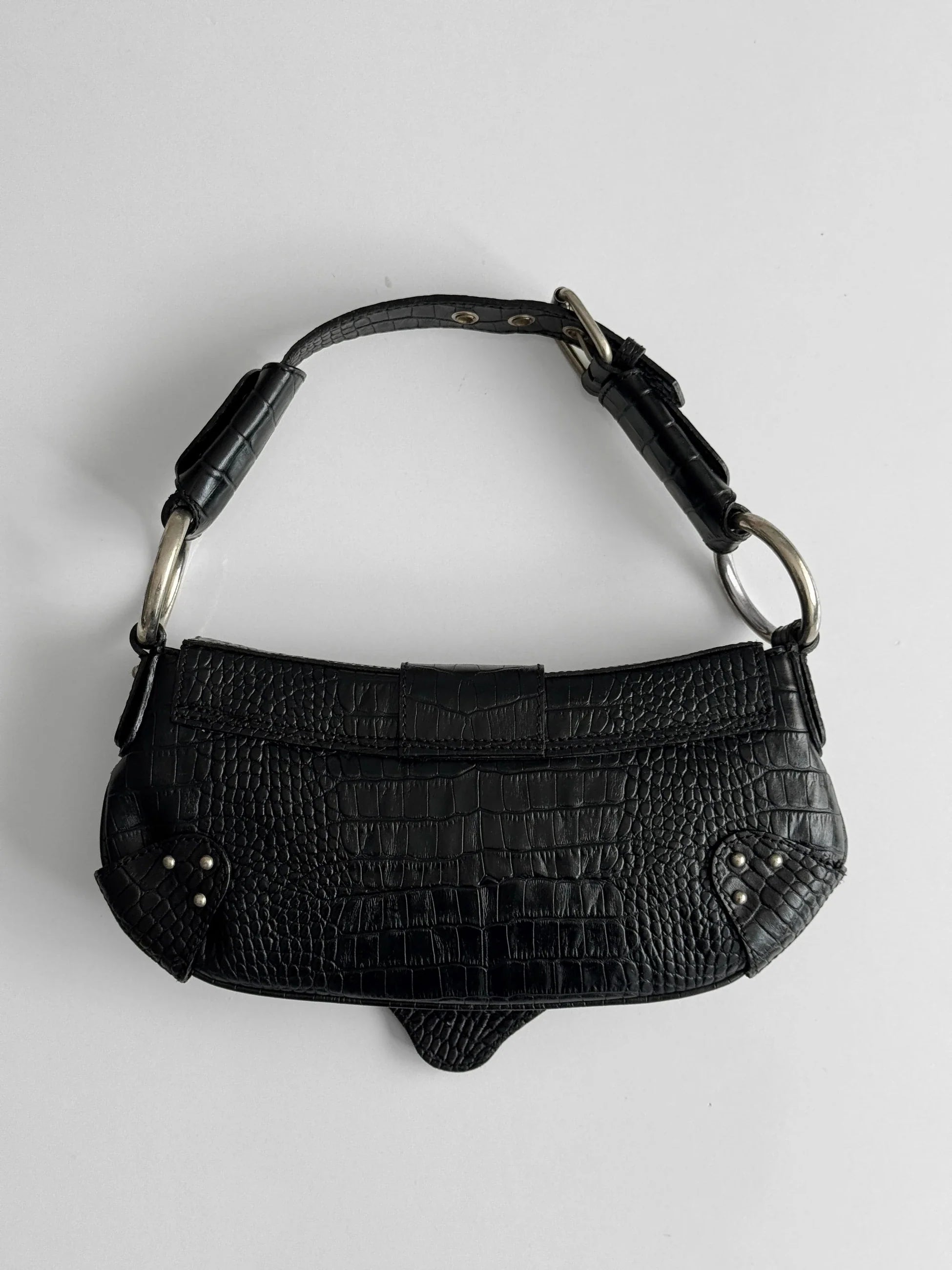 Charm-Detailed Leather Bag