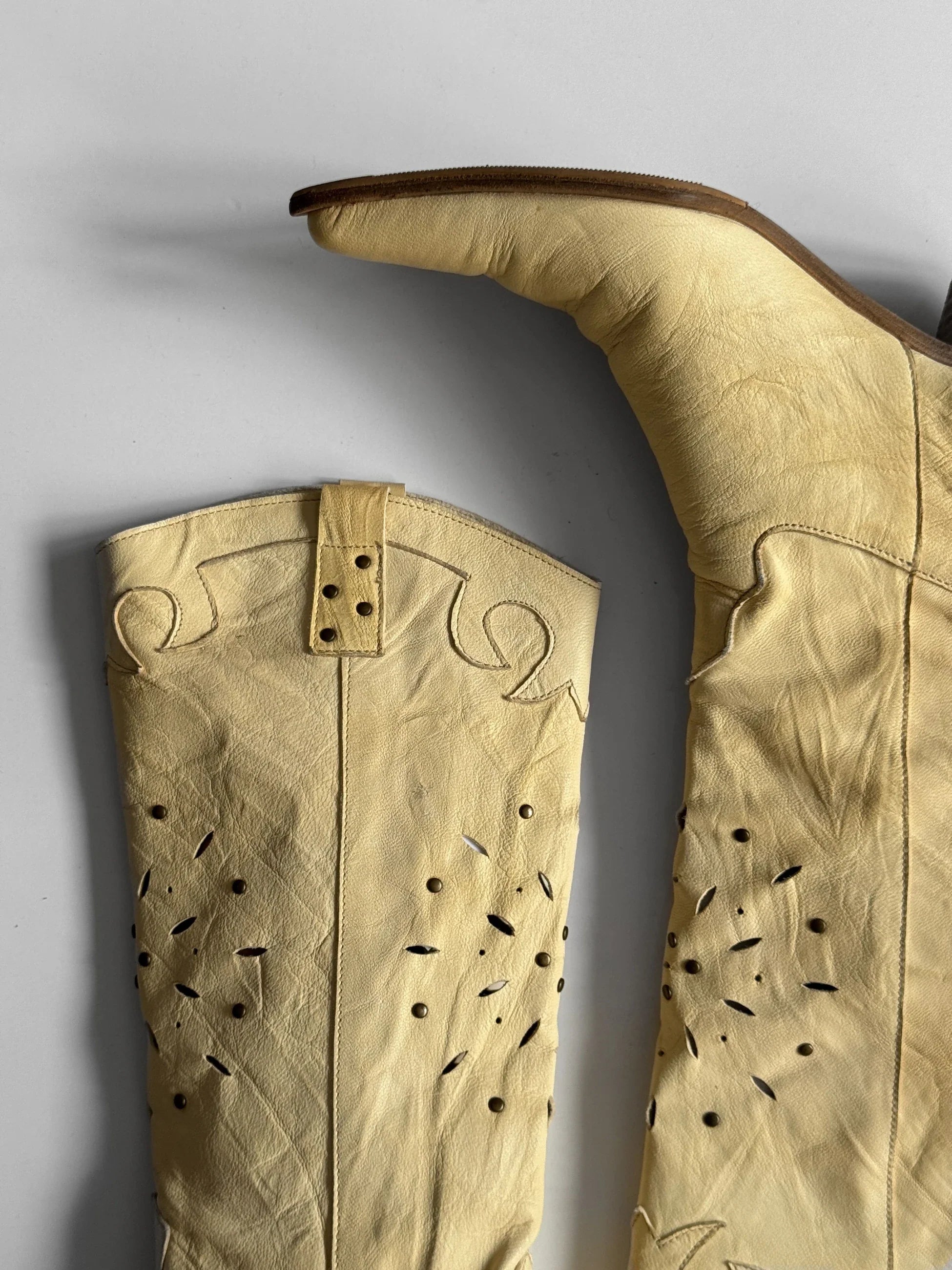 Light Yellow Cowboy Boots