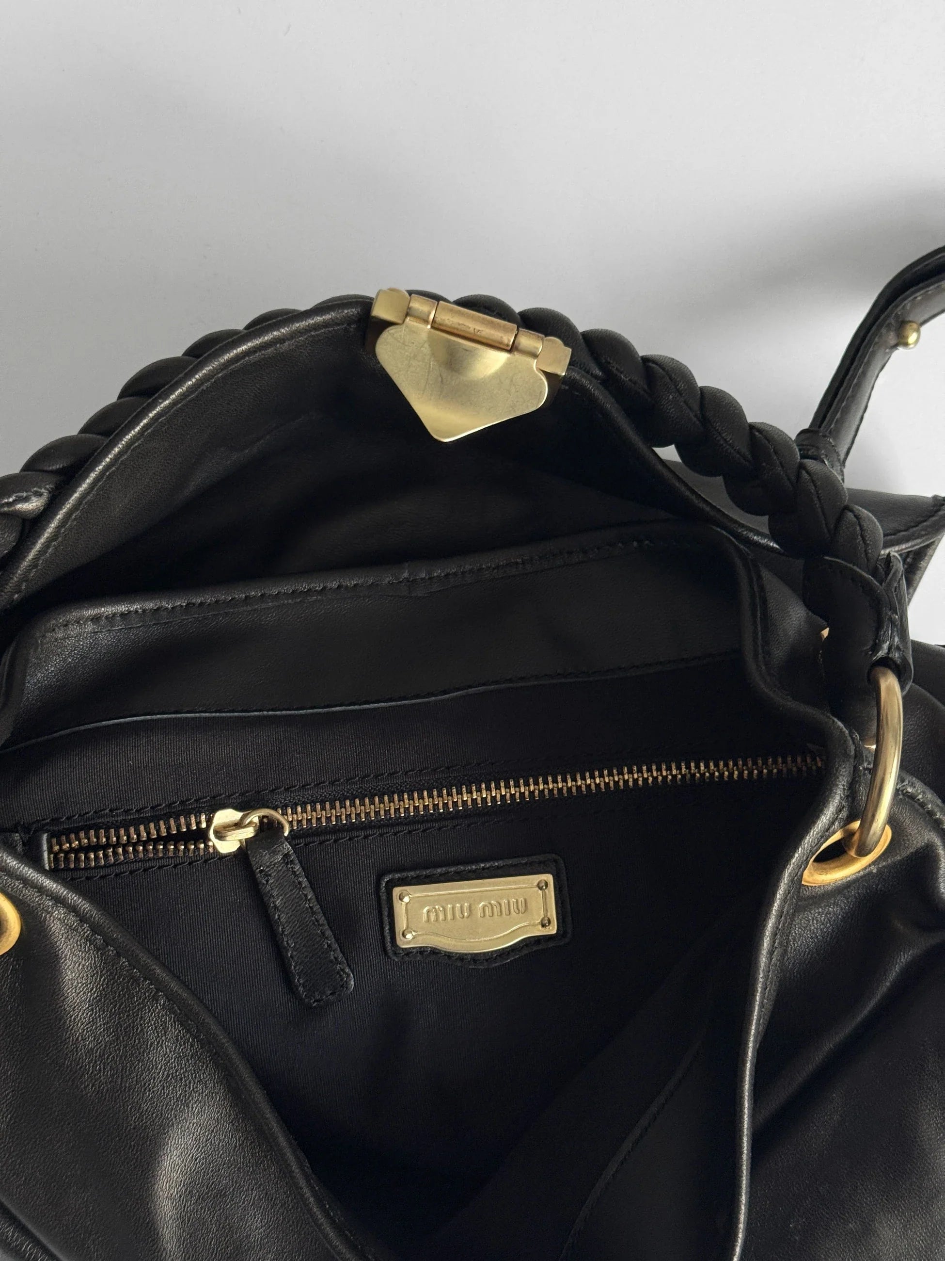 Miu Miu Coffer Matelassé Hobo Bag