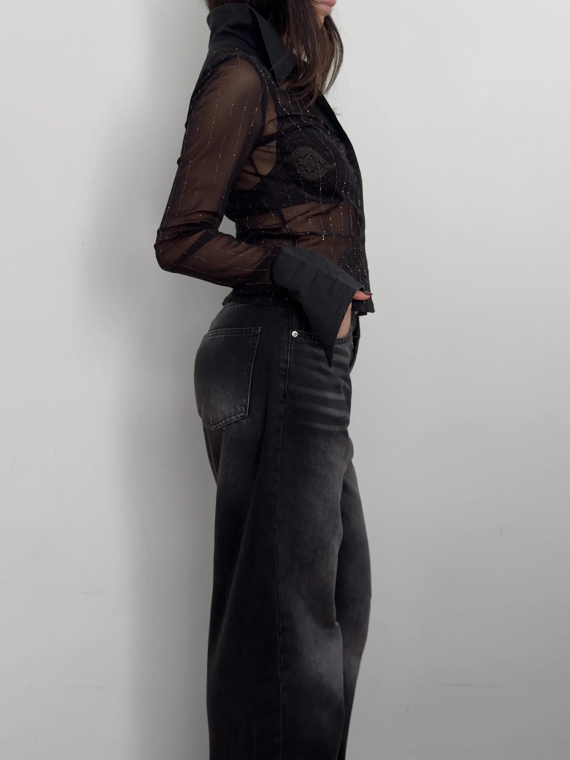 Shimmer Tulle Shirt