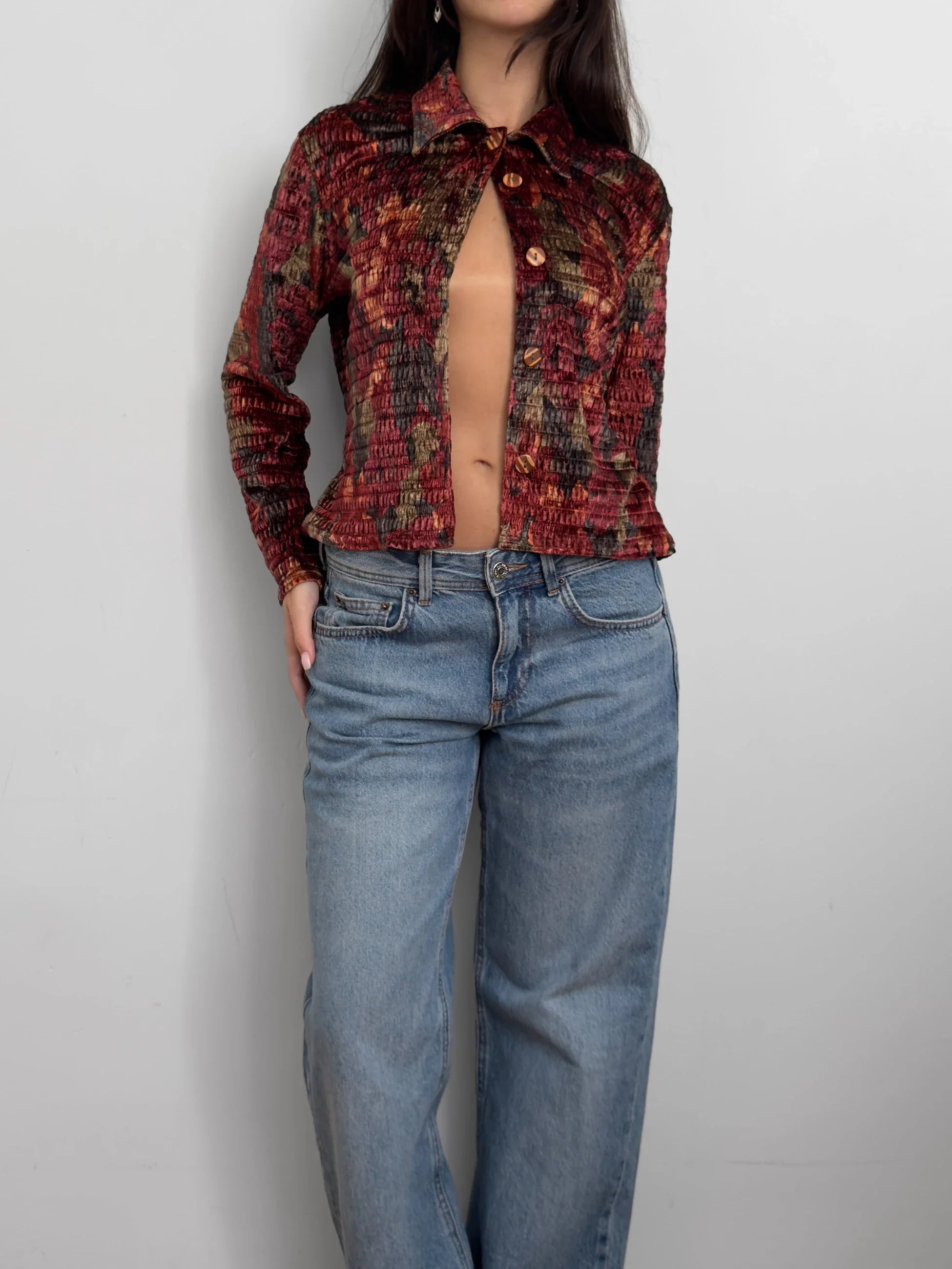 Patterned Velvet Shirt