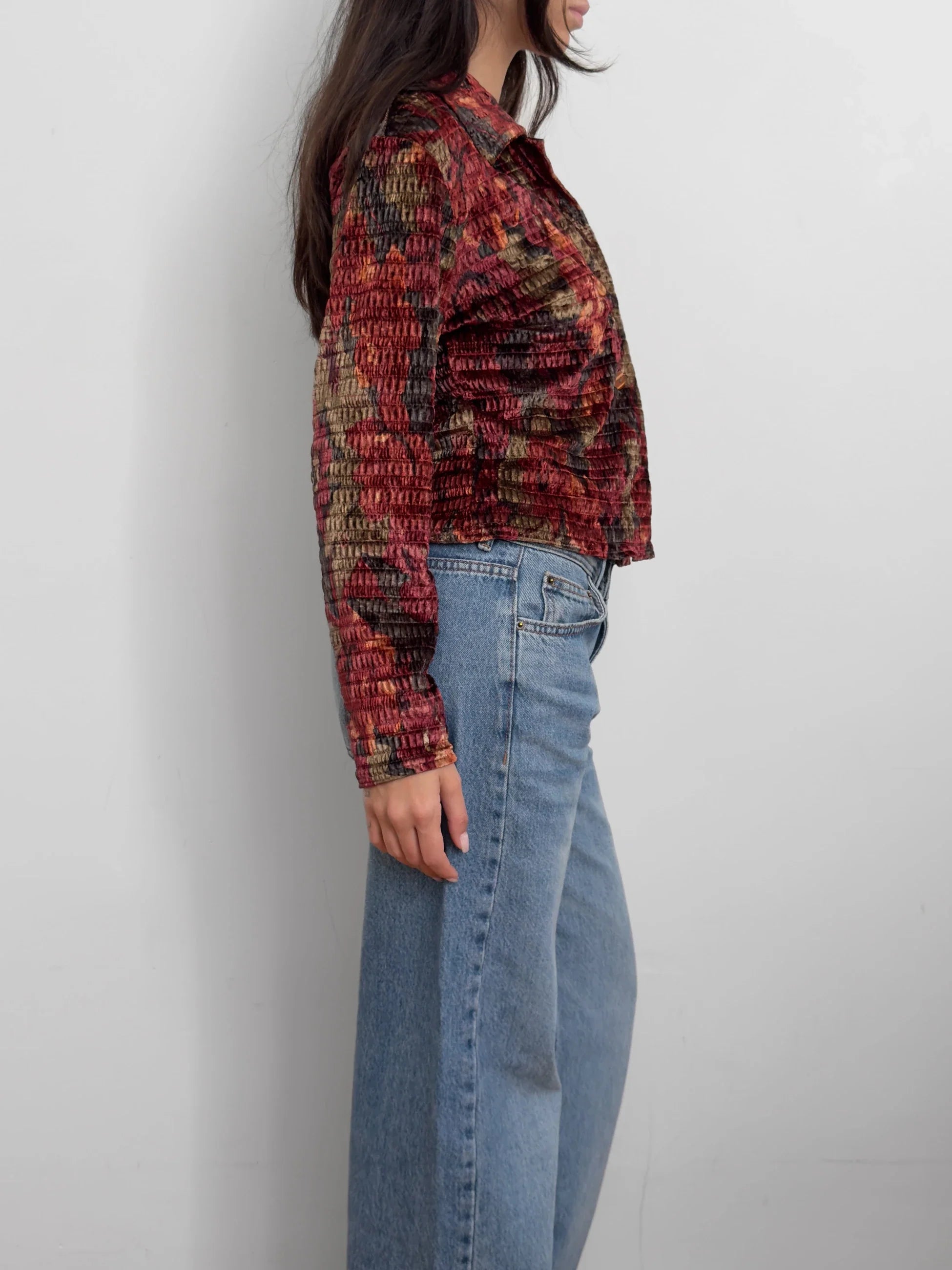 Patterned Velvet Shirt
