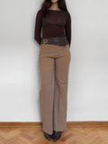 Suede-Look Trousers