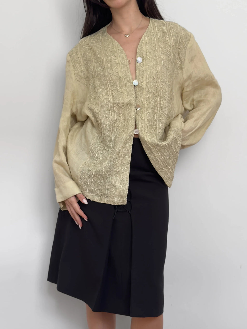 Embroidered Linen Shirt