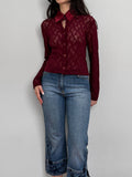 Burgundy Lace Shirt