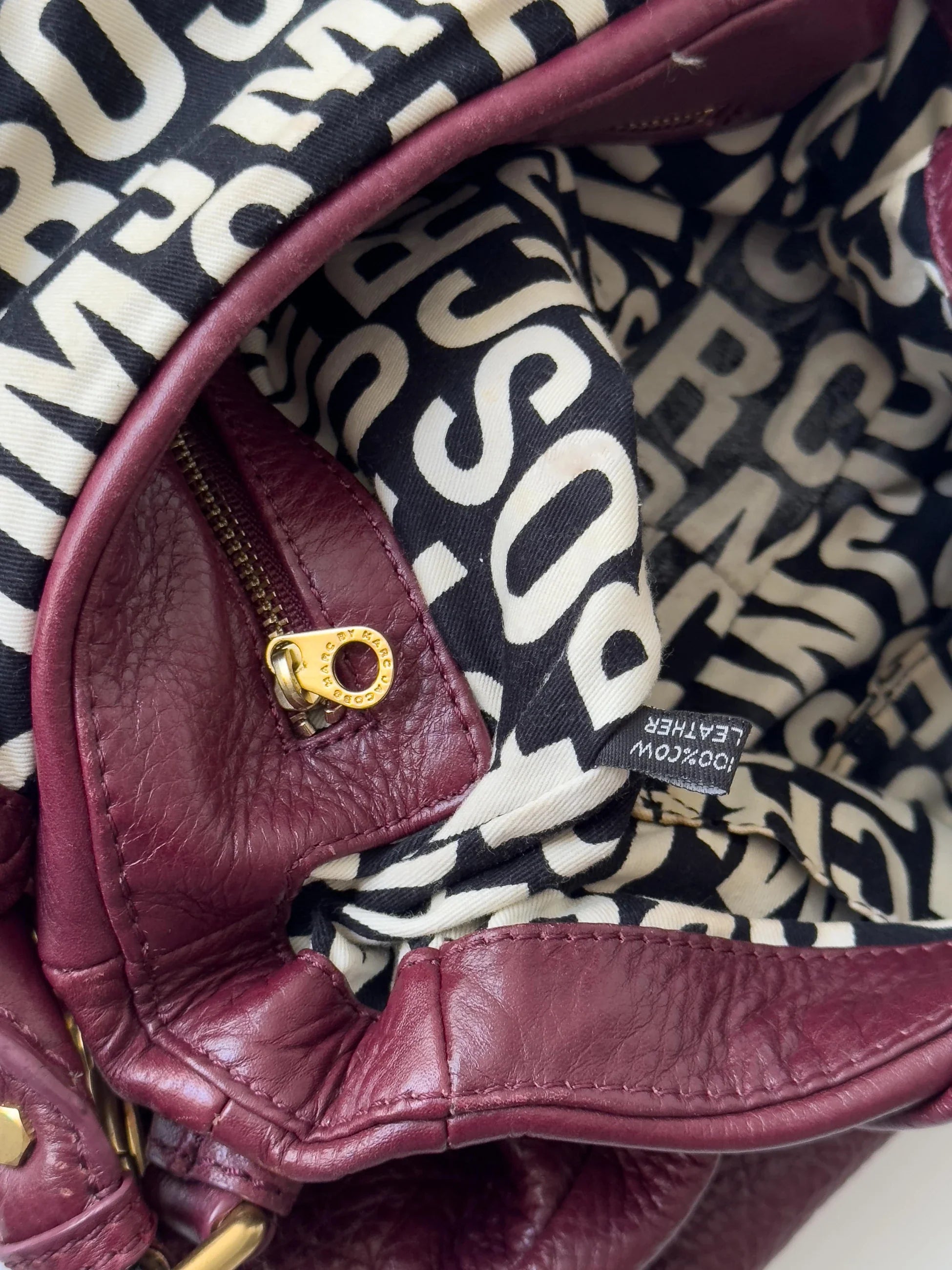 Marc Jacobs Burgundy Leather Bag