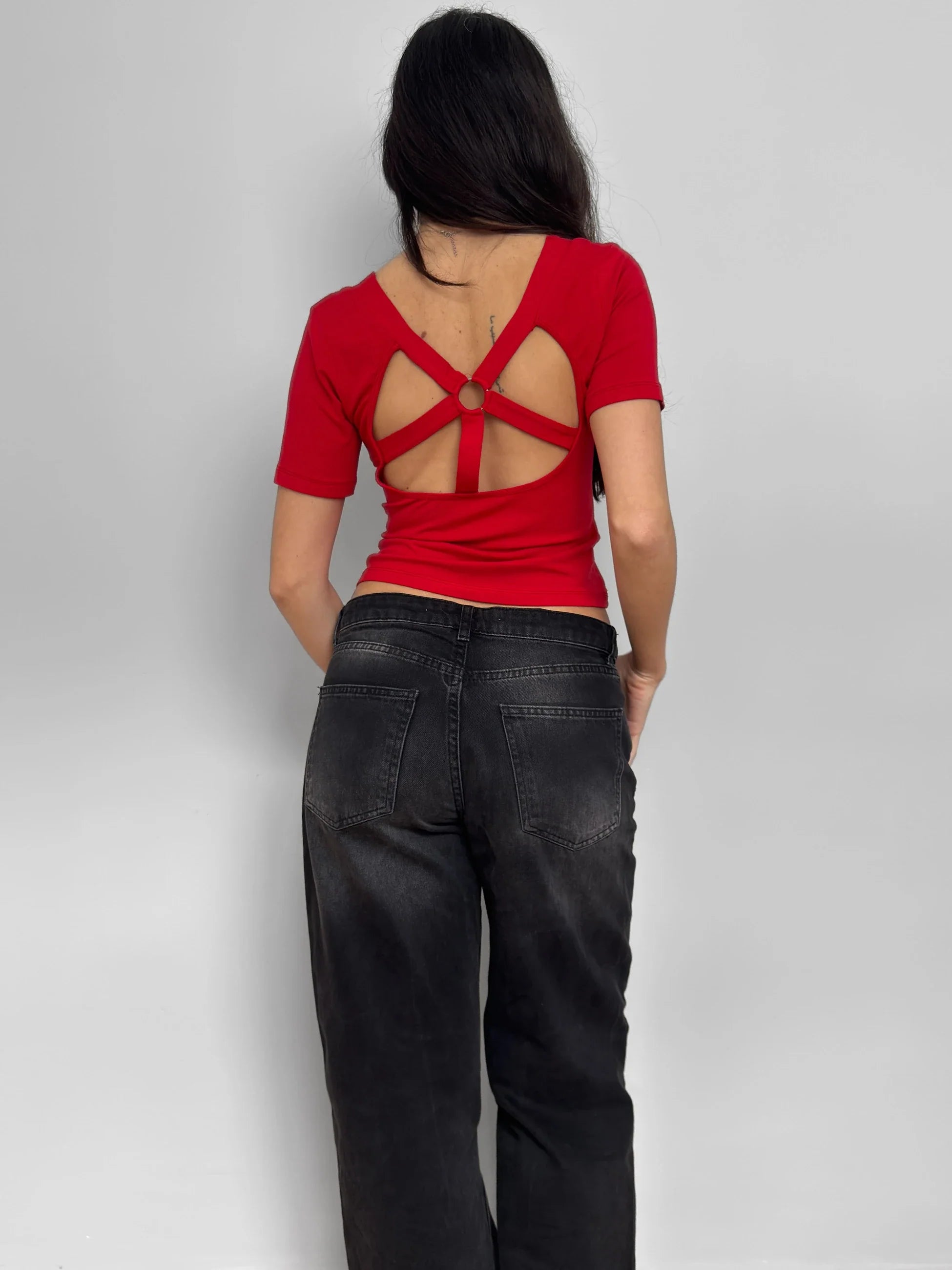 Cavalli Back-Detailed Blouse