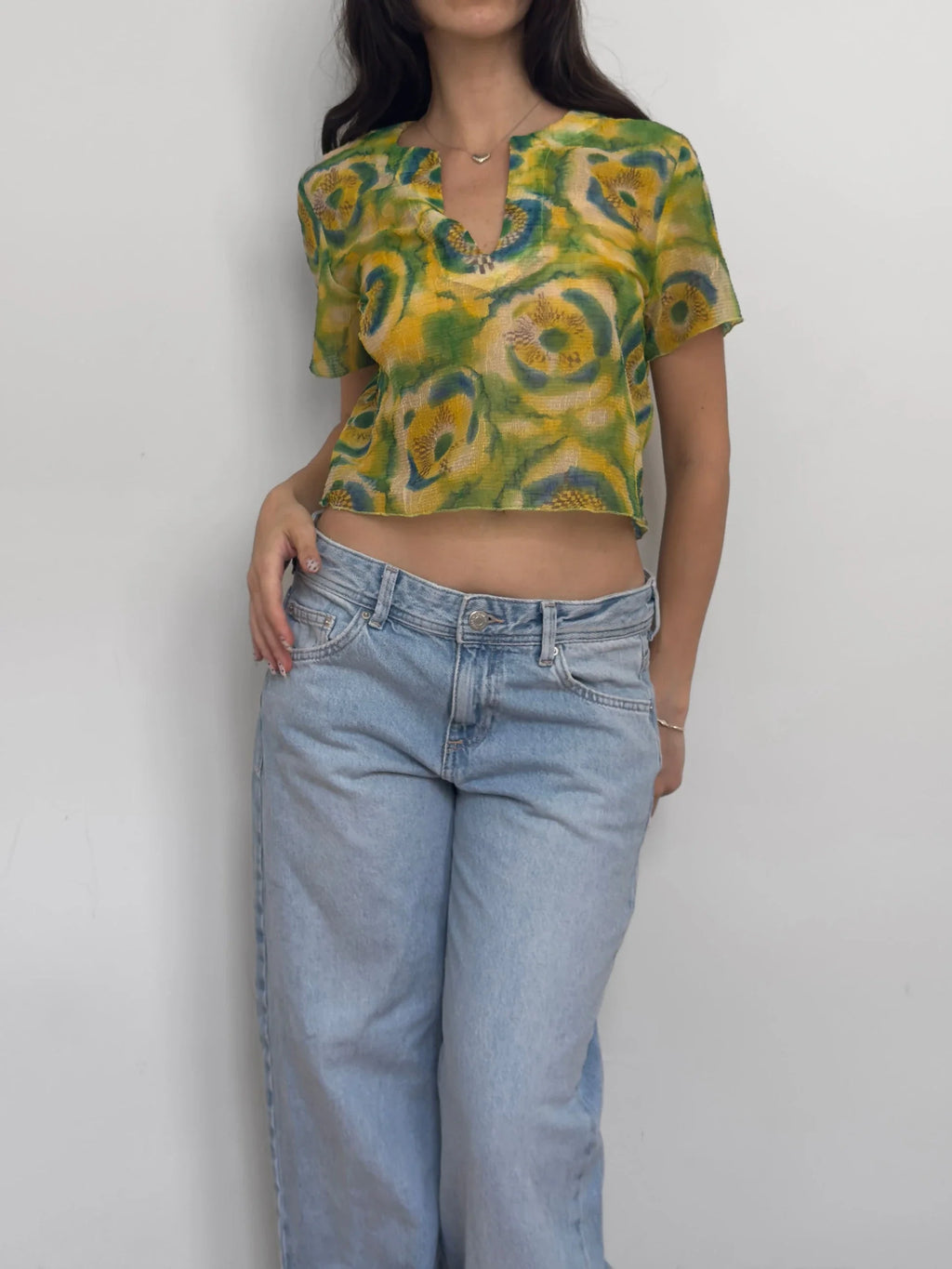 Patterned French Blouse
