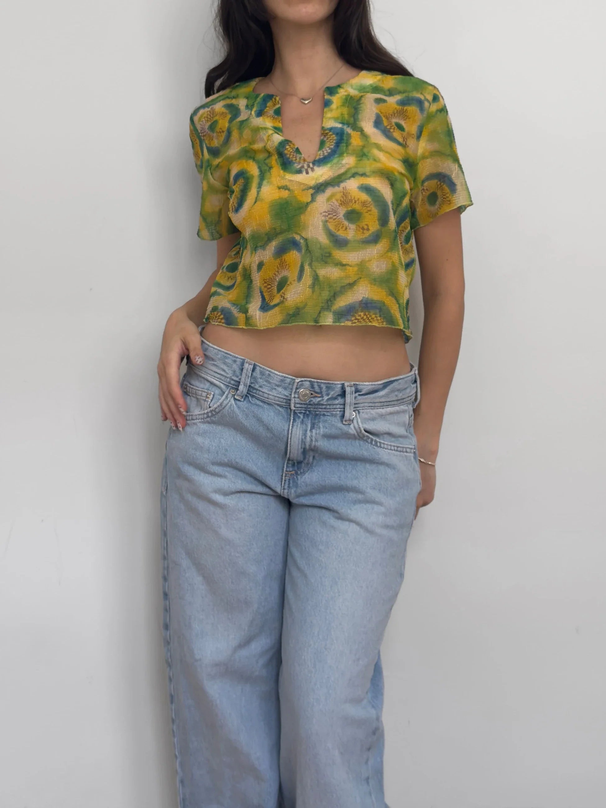 Patterned French Blouse