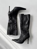 Fur-Lined Leather Boots