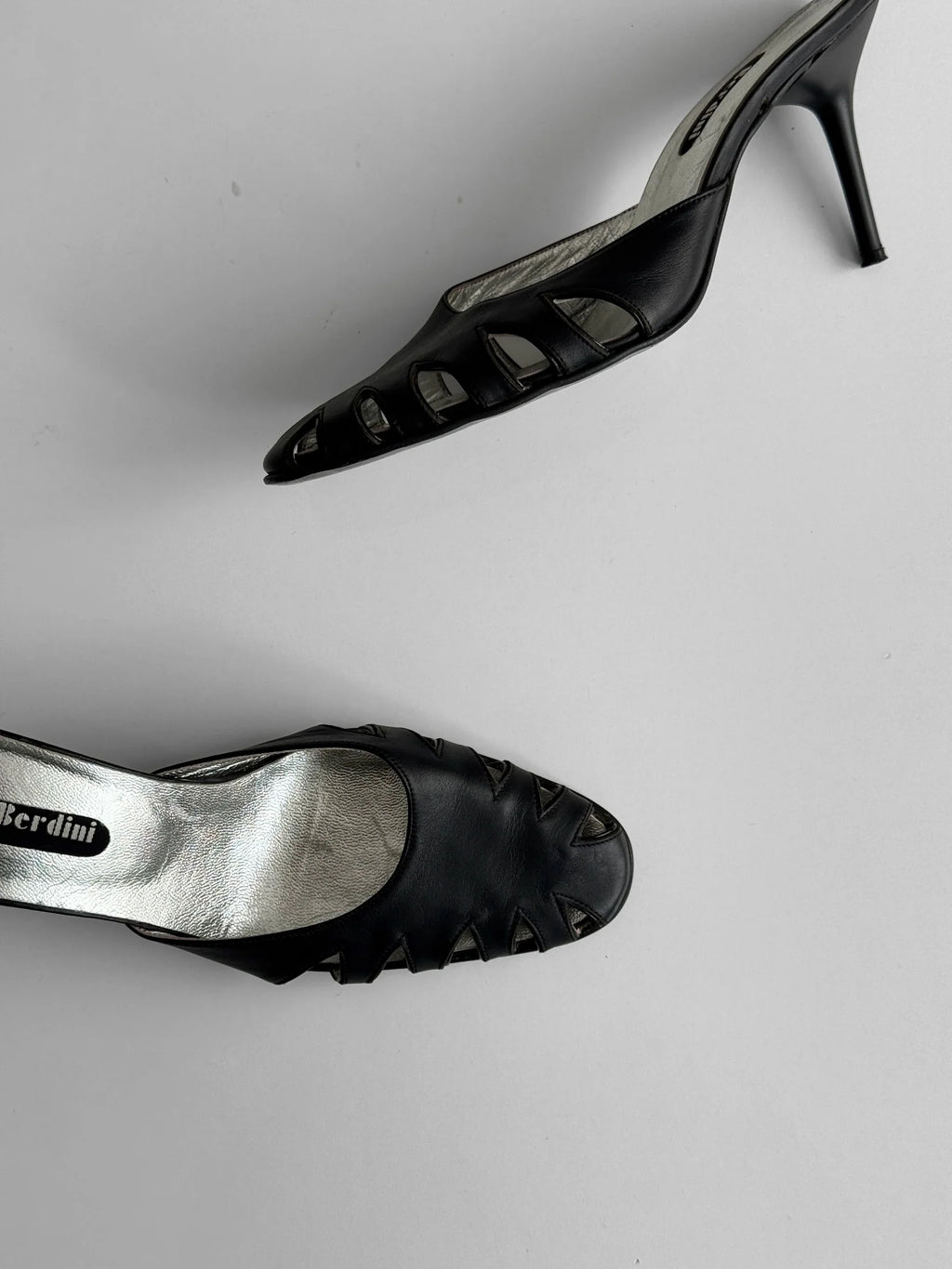 Black Heeled Mules