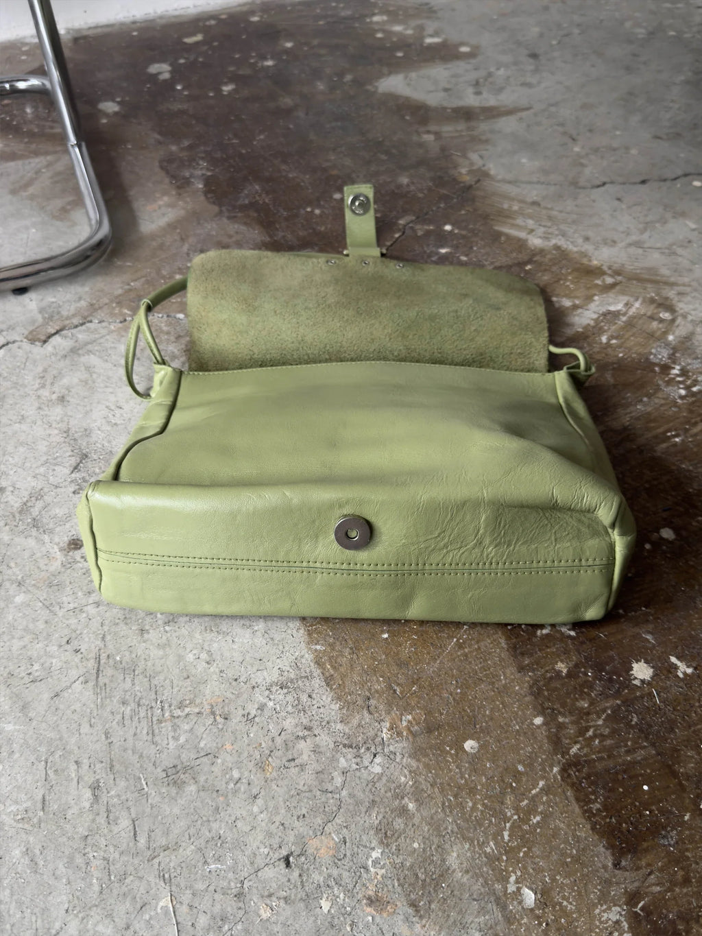 Olive Green Leather Bag