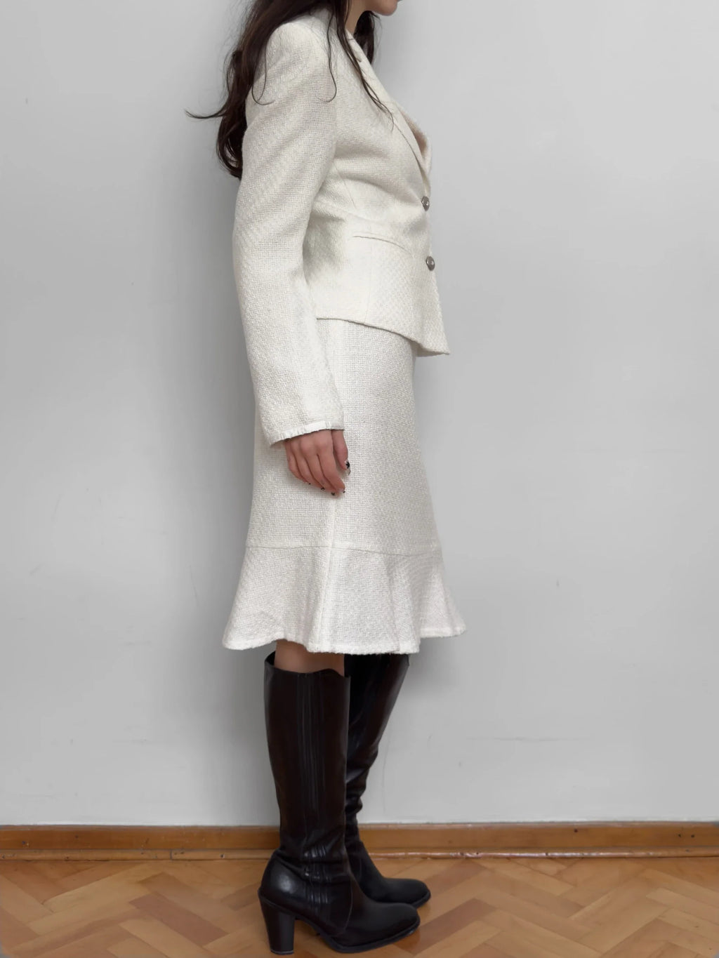 Ecru Tweed Suit