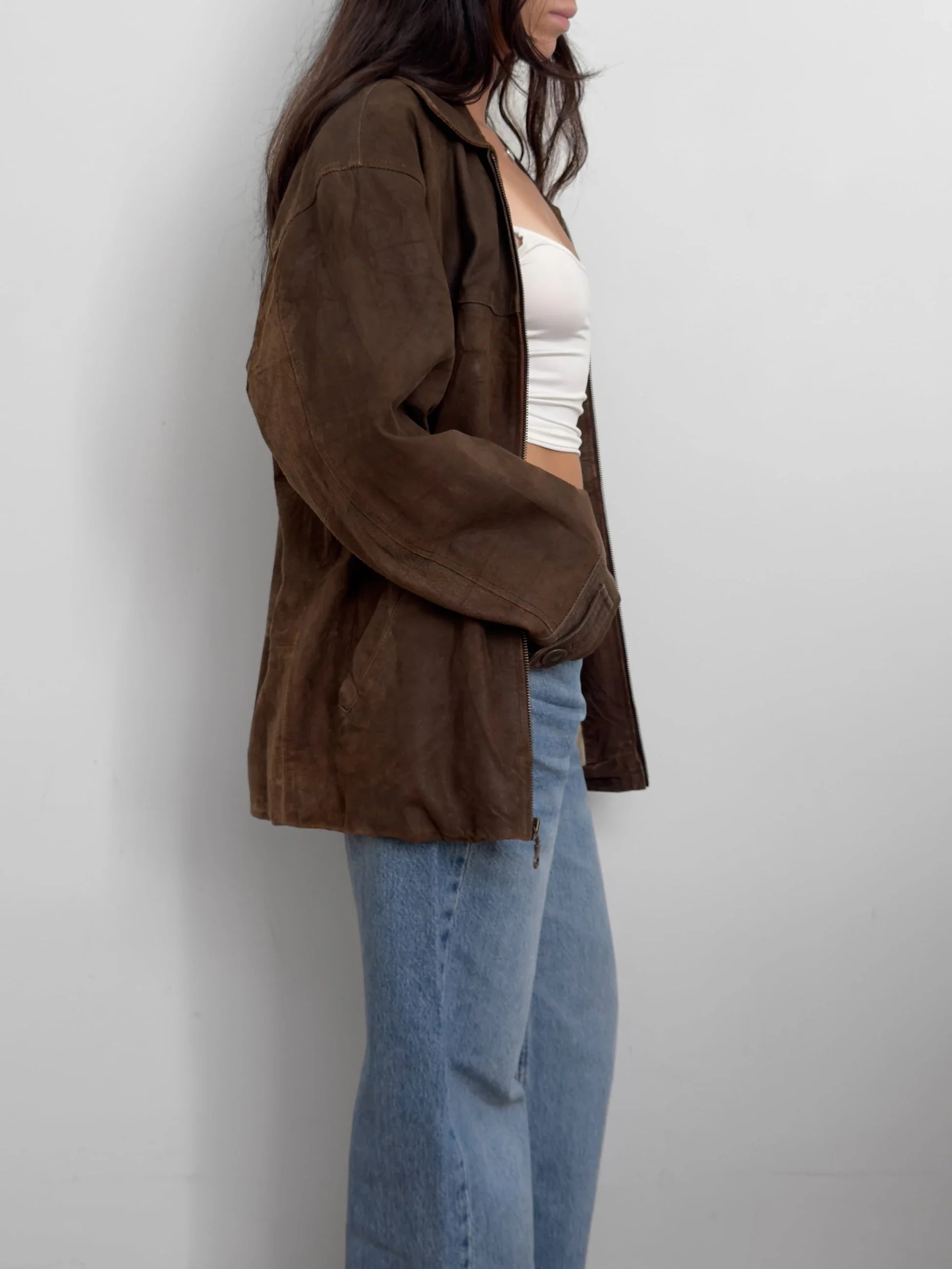 Brown Suede Coat