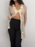 Pointelle Mohair Cardigan