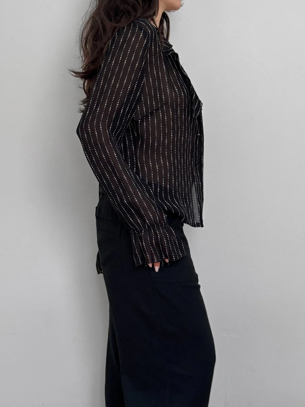 Patterned Chiffon Shirt
