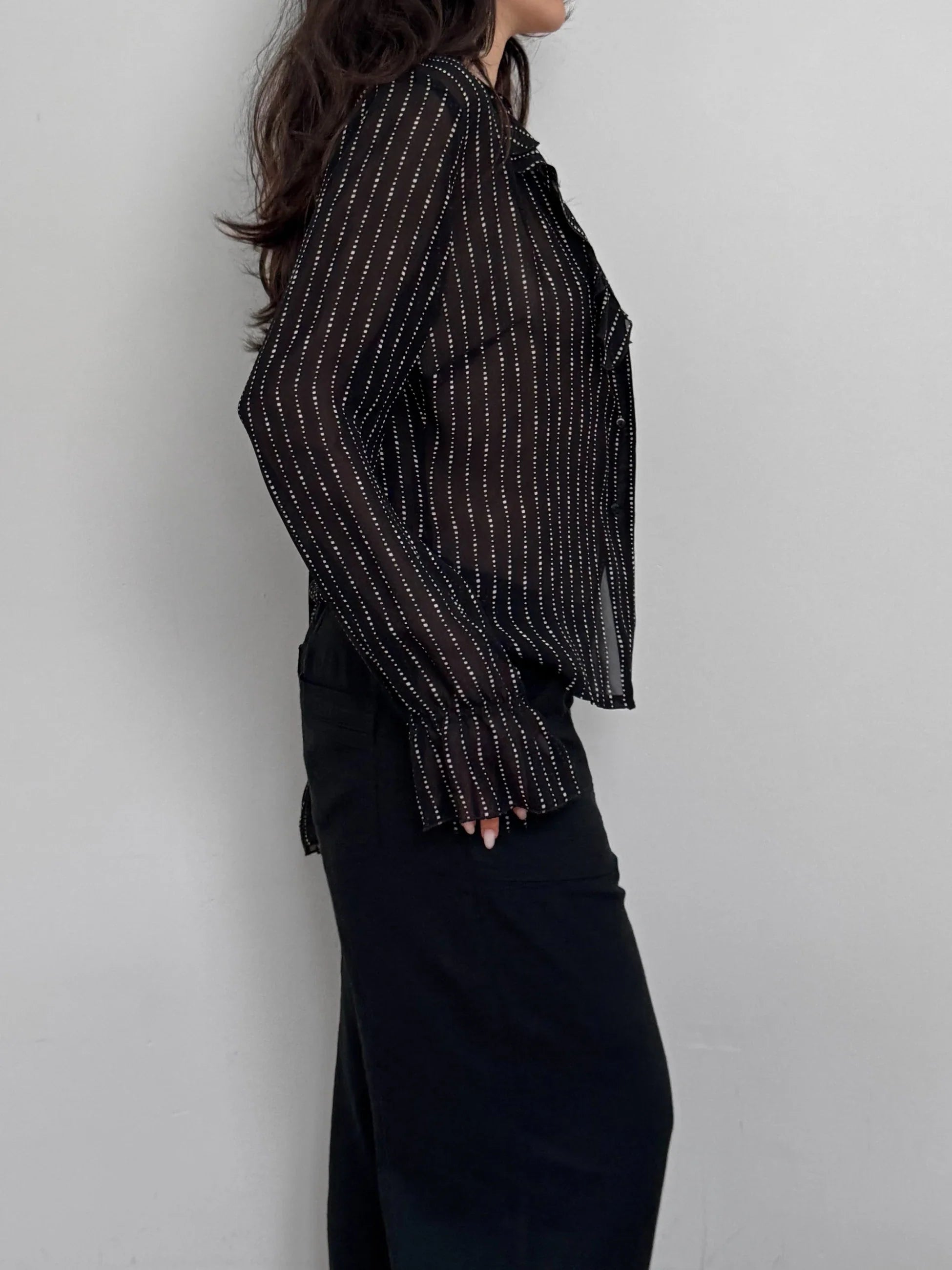Patterned Chiffon Shirt