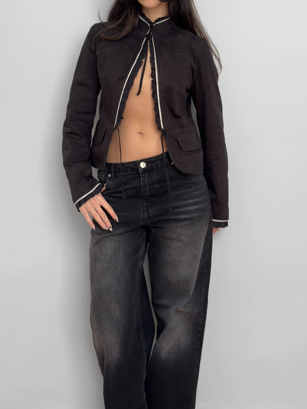 Eyelet-Detailed Jacket