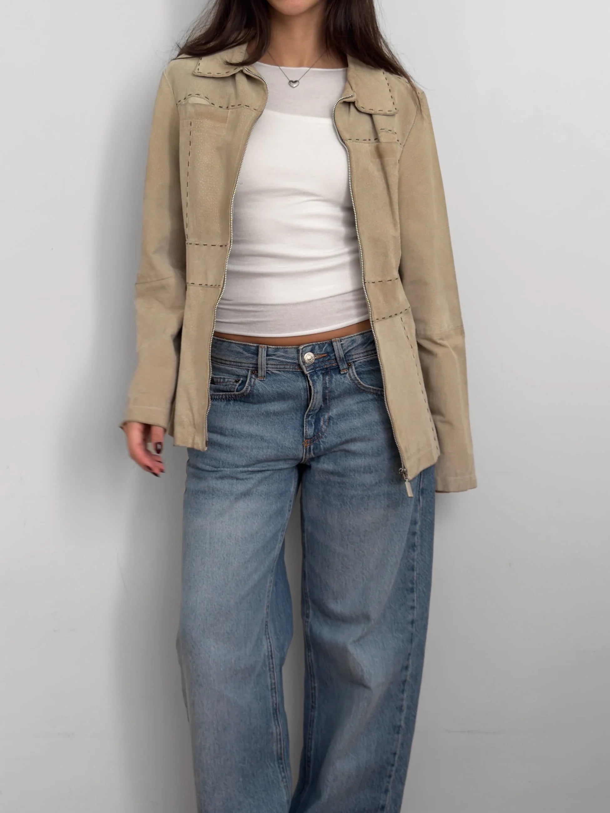 Beige Suede Jacket