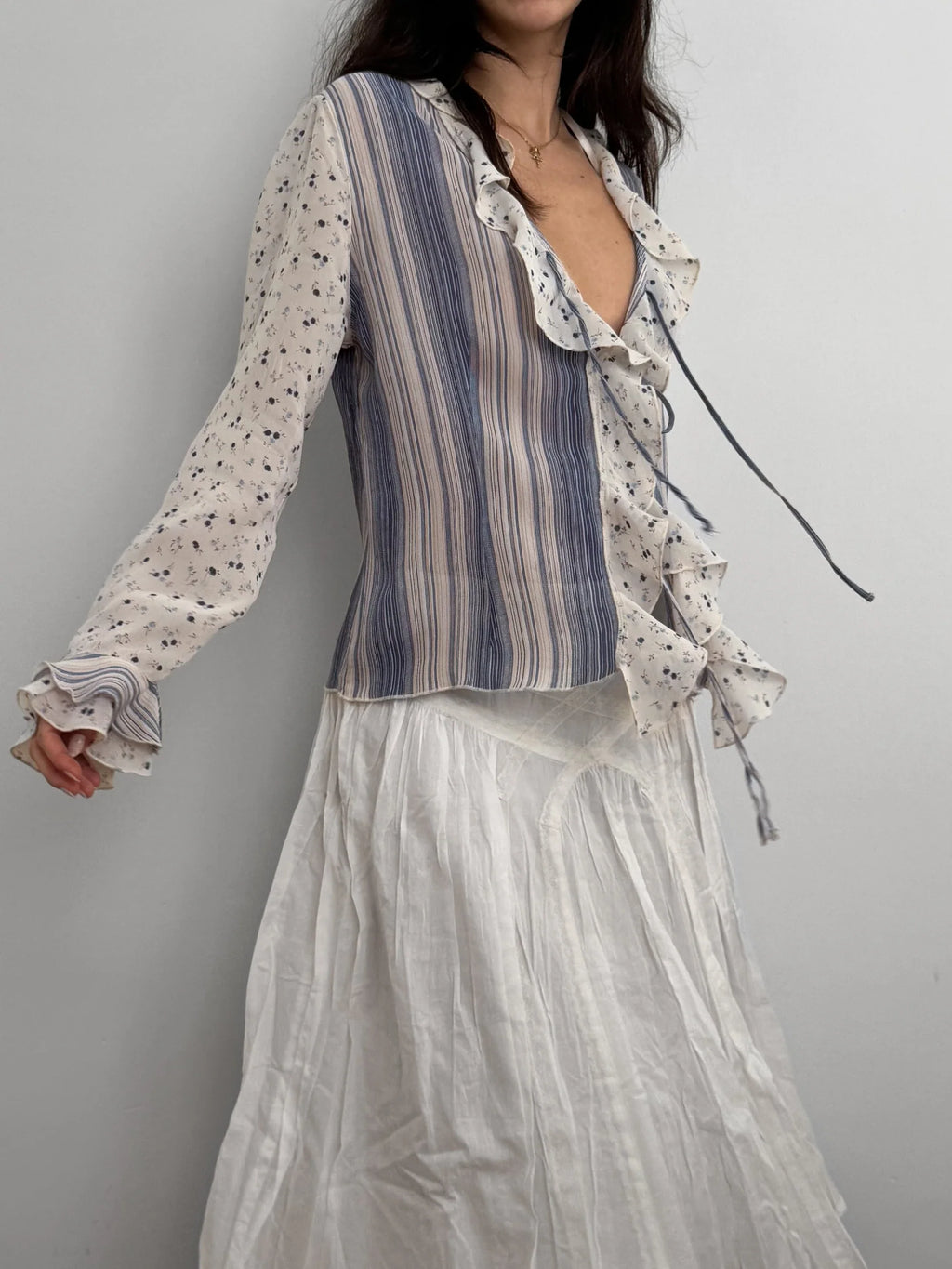 Ruffled Chiffon Blouse