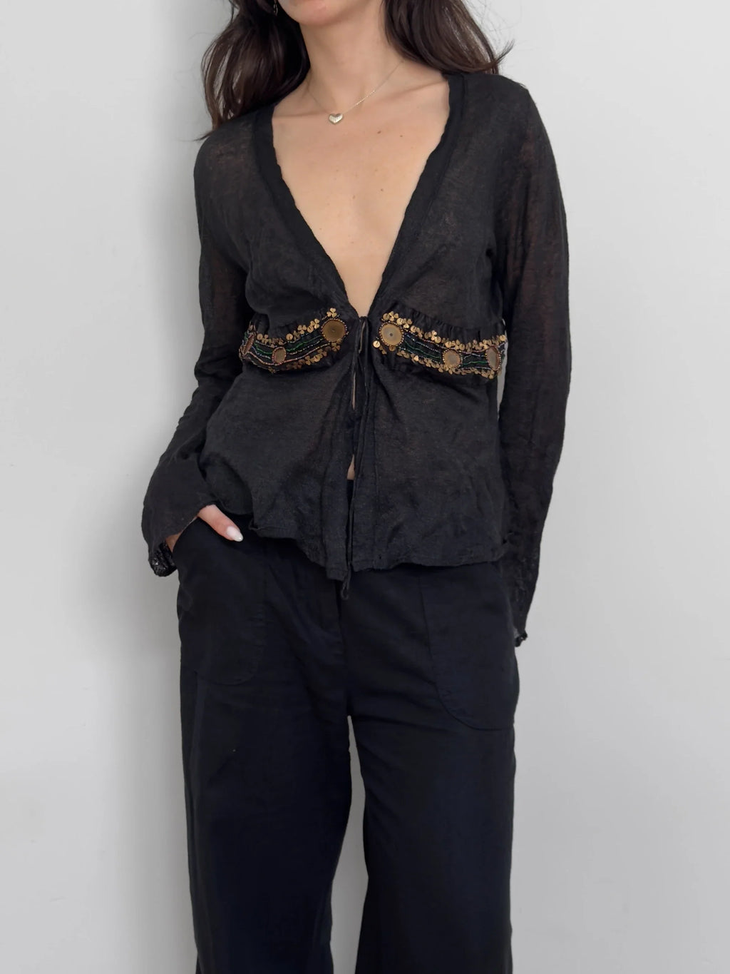 Embroidered Cardigan