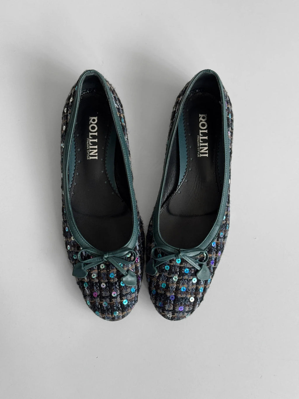 Sequin Tweed Flats