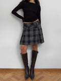 Plaid Wool Skirt