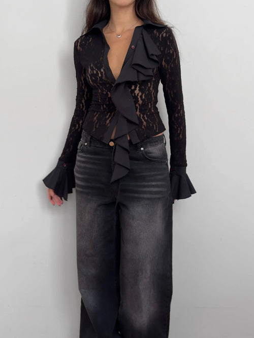 Black Lace Shirt
