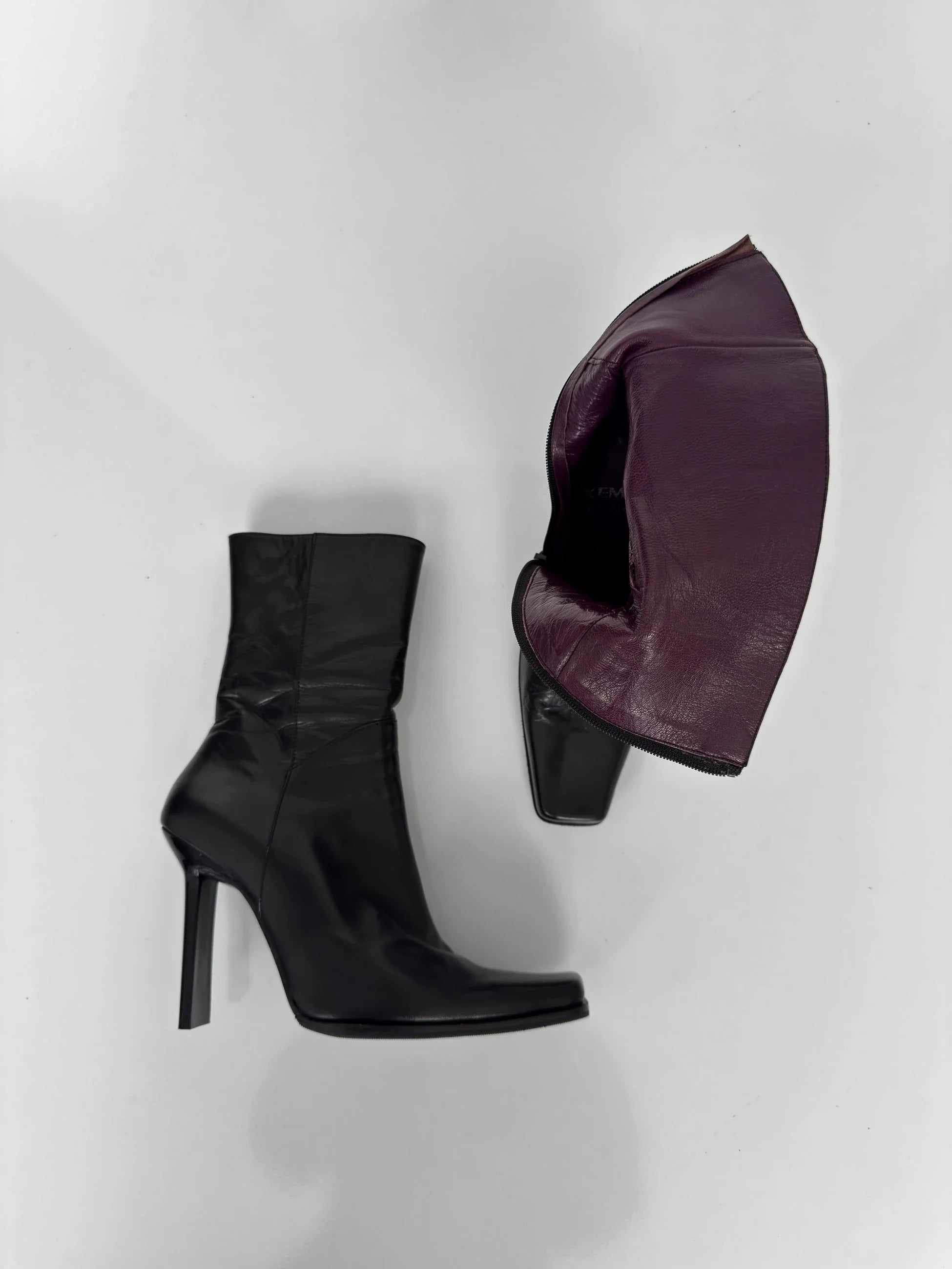 Black Leather Ankle Boot
