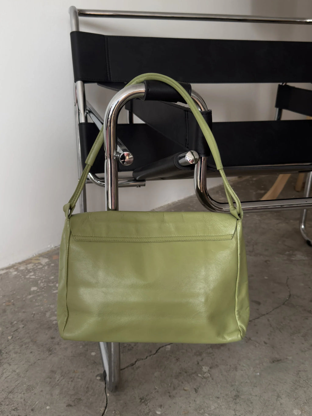 Olive Green Leather Bag