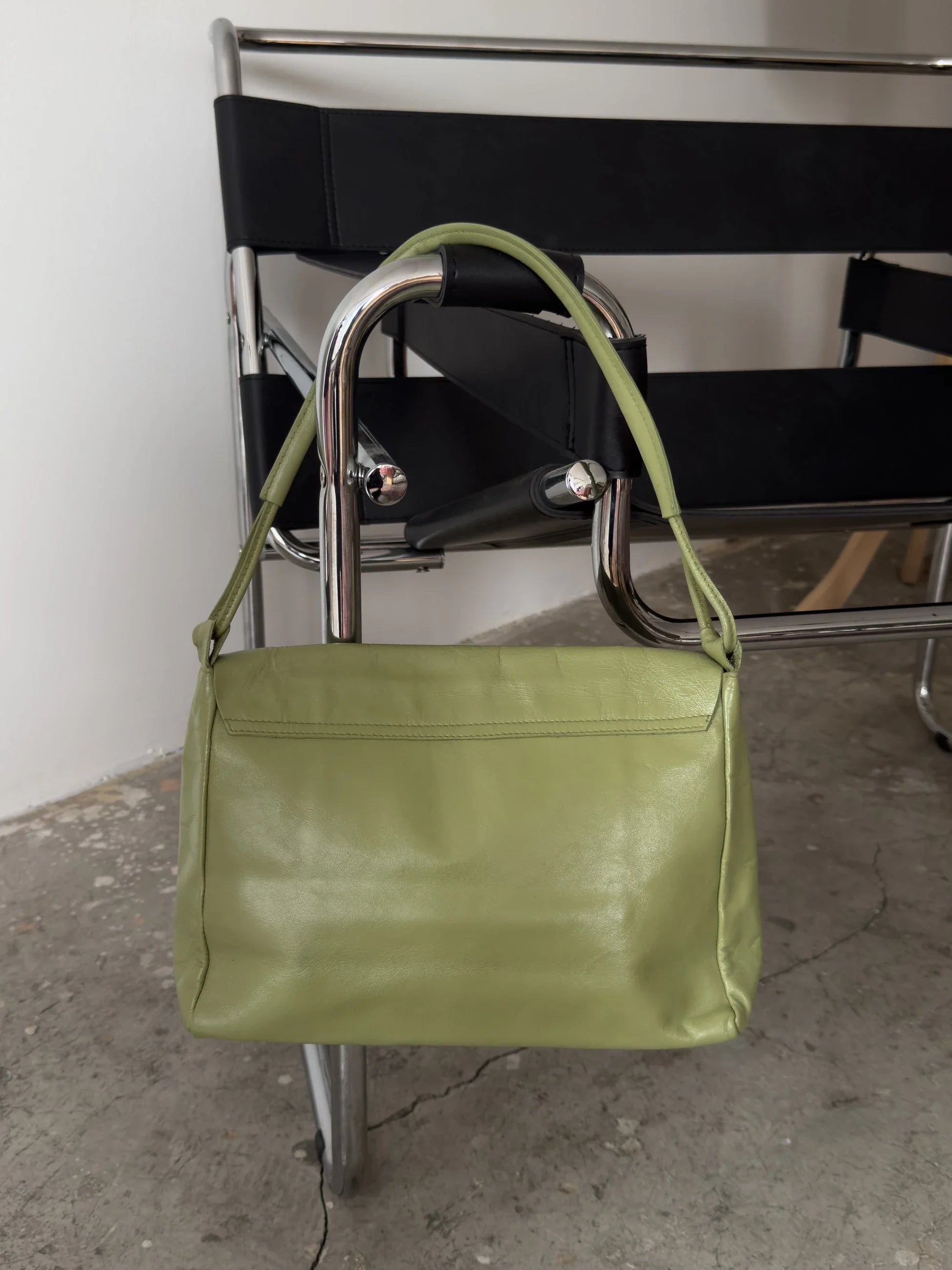 Olive Green Leather Bag