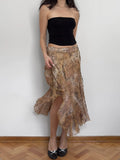 Patterned Chiffon Skirt