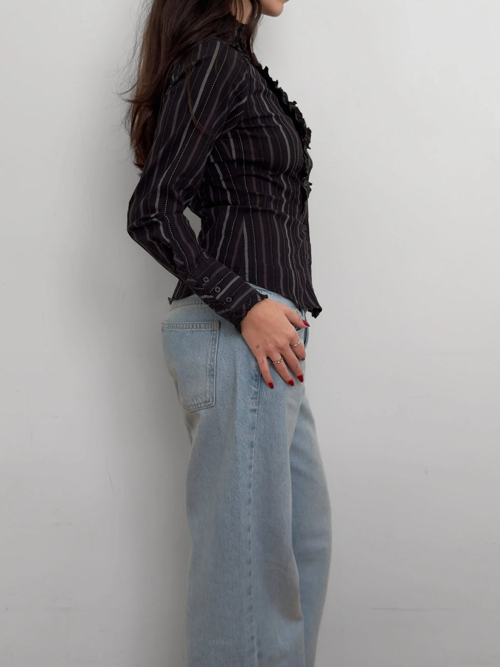Black Striped Shirt