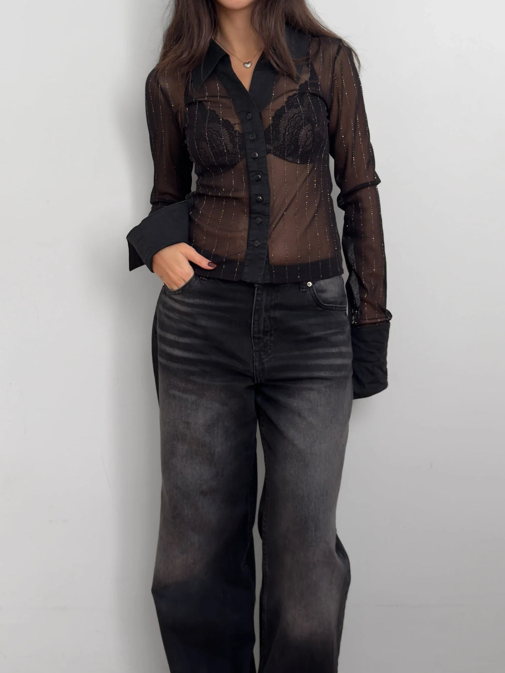Shimmer Tulle Shirt
