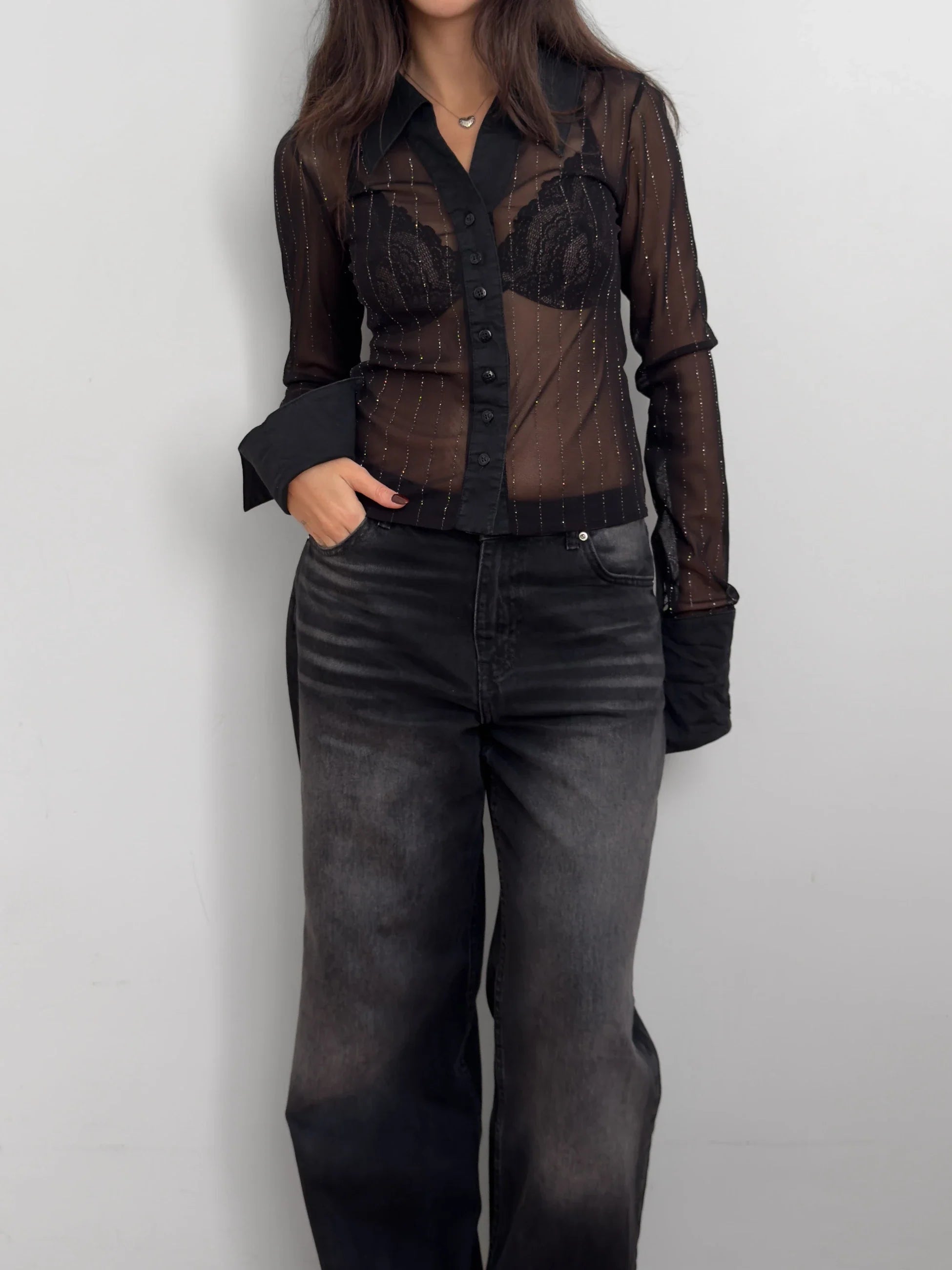 Shimmer Tulle Shirt