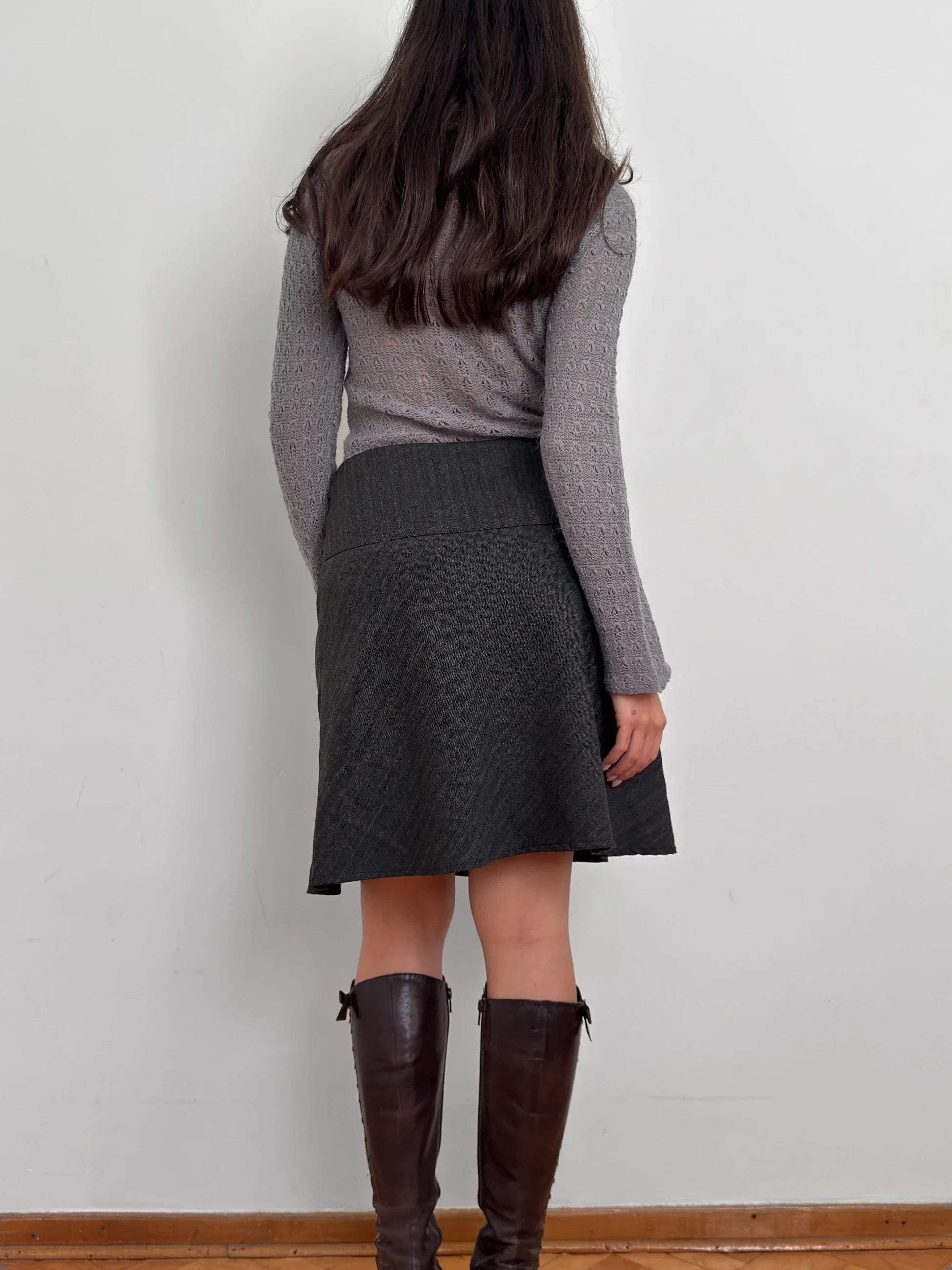 Grey Wool Skirt