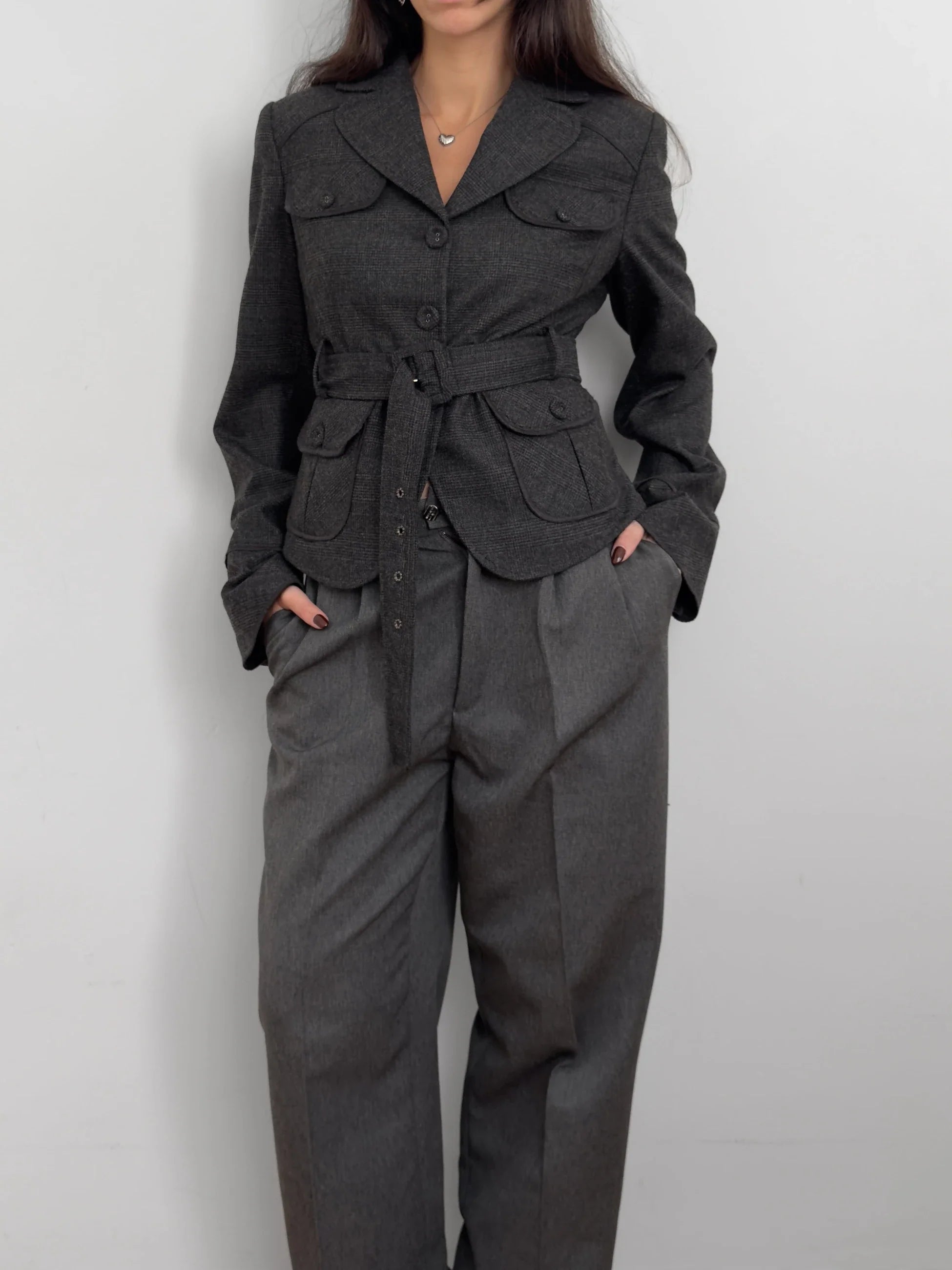 Grey Wool Blazer