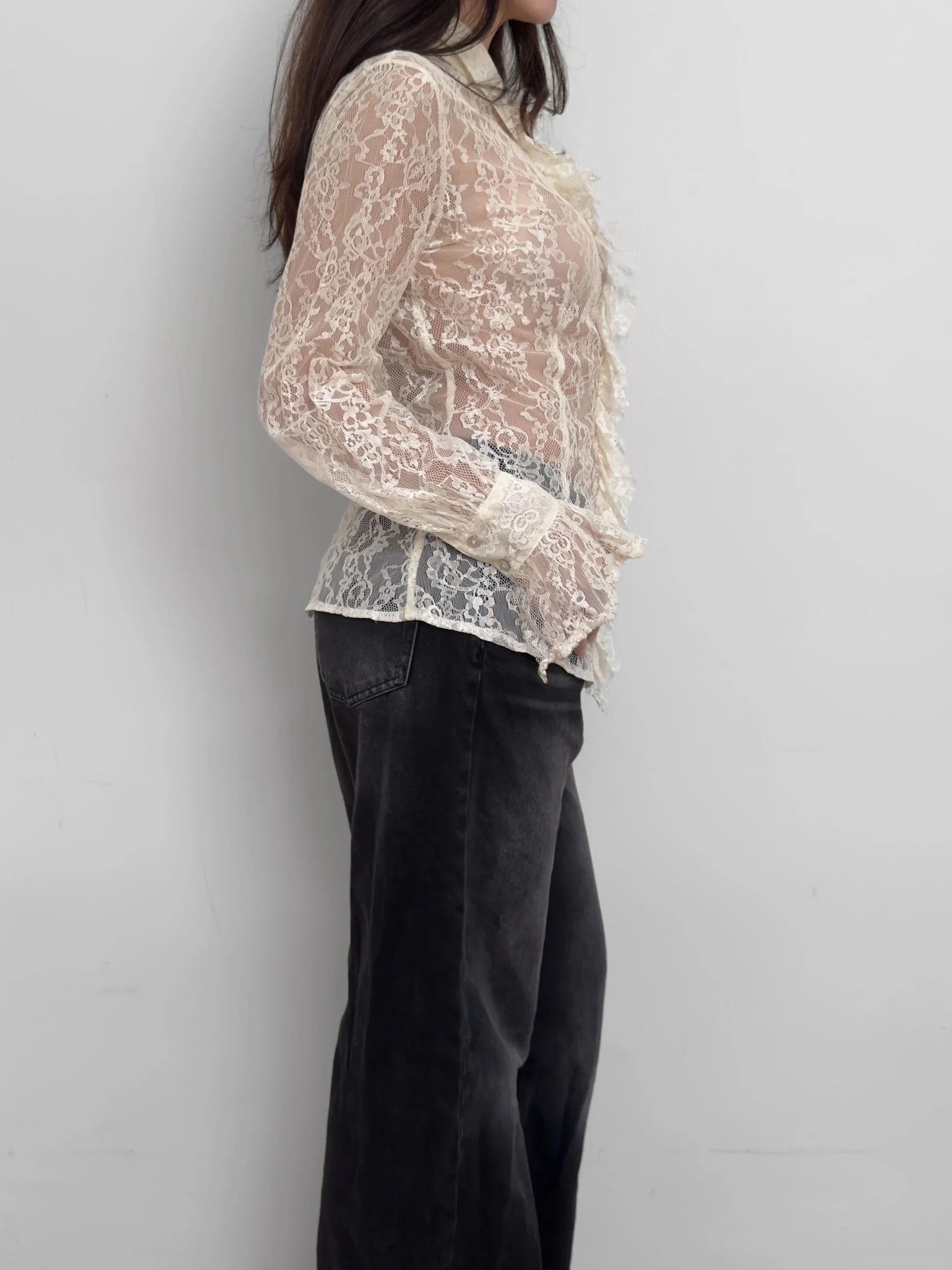 Ruffled Lace Shirt